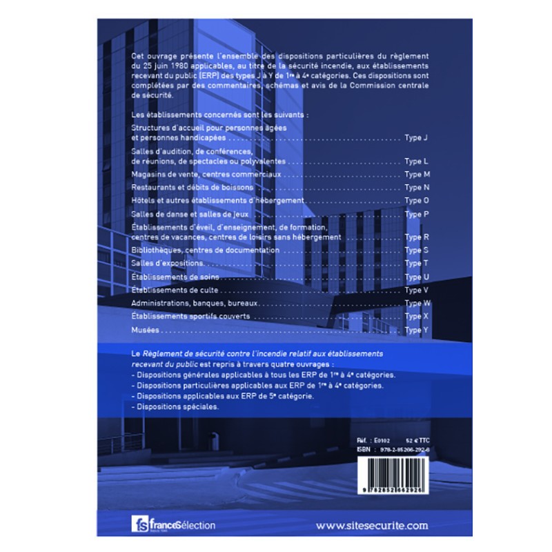 ERP - Dispositions particulières commentées