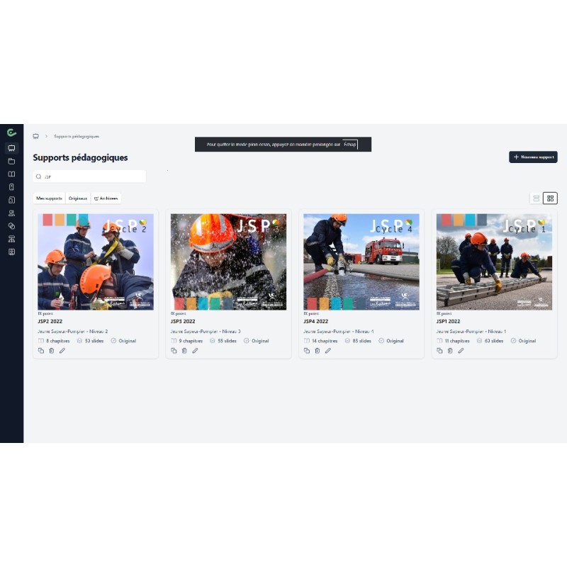 Support numérique EDOC6 Formateur JSP 4 niveaux - 1 an