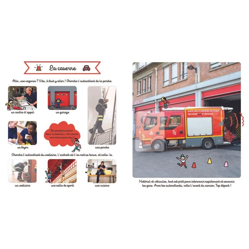 Larousse - Mon imagier autocollants - Pompiers