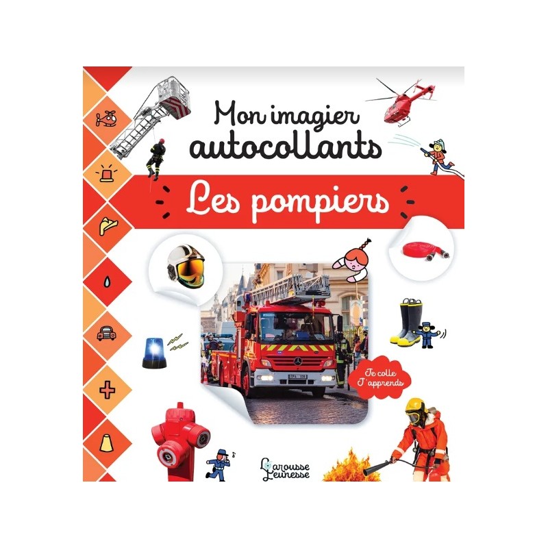 Larousse - Mon imagier autocollants - Pompiers