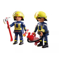 Duo pompiers avec hache et extincteur - PLAYMOBIL