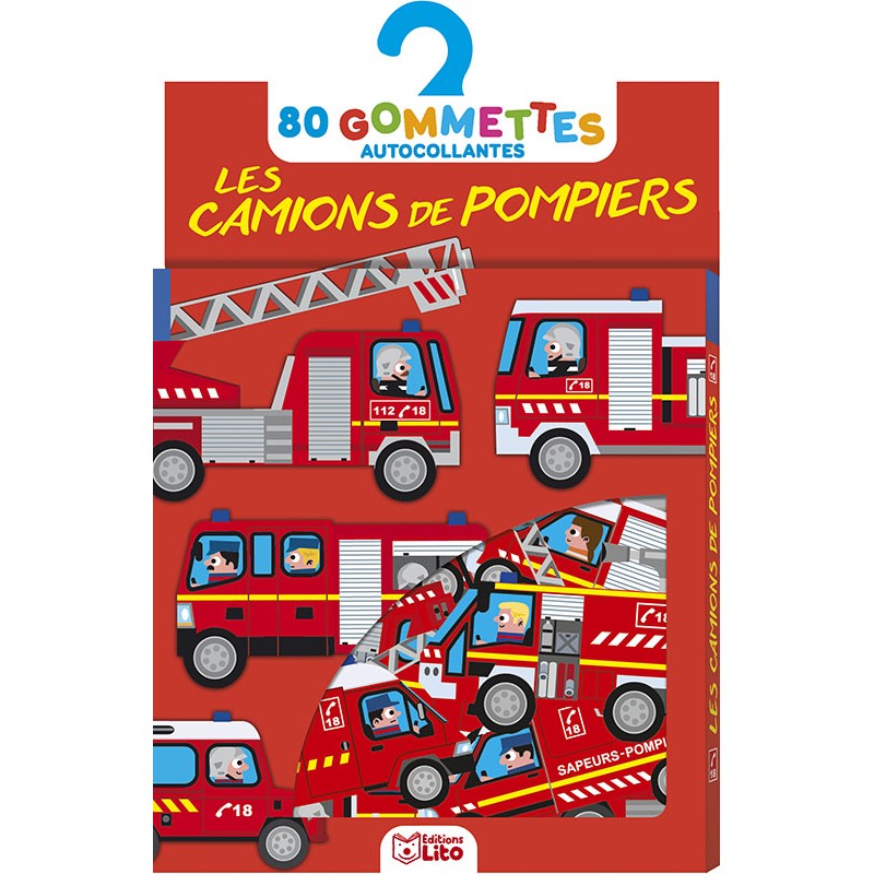 LITO - Les camions de pompiers 80 gommettes