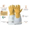 Gants pompier anti feu de forêt avec manchette