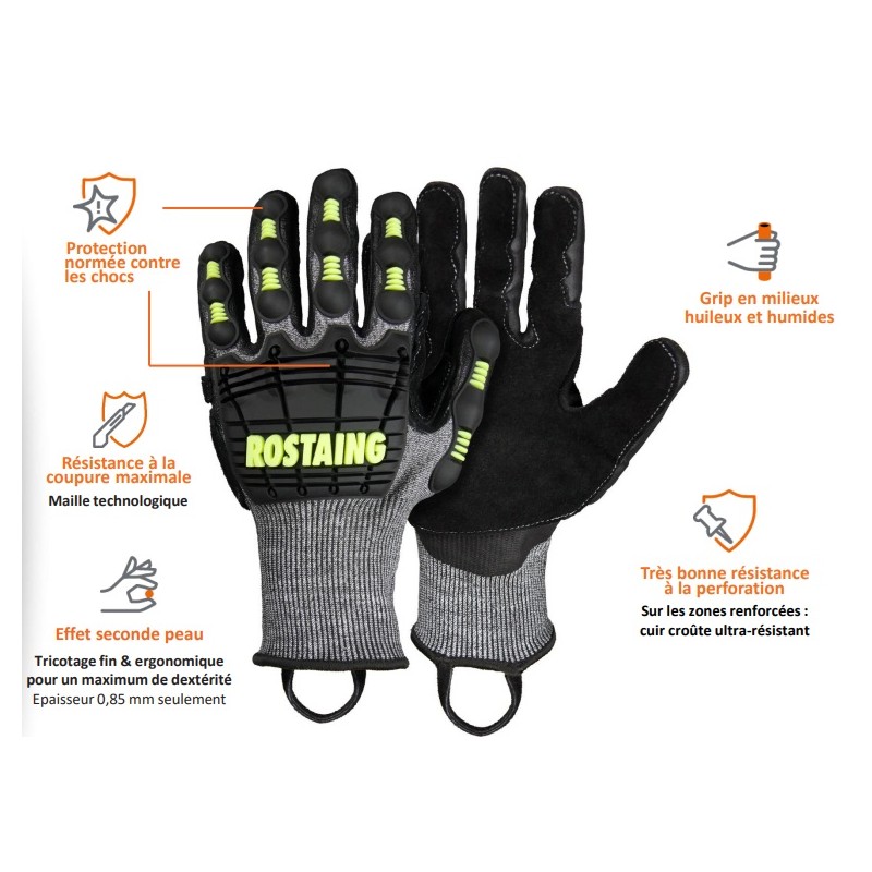 Gant pompier secours routiers et désincarcération