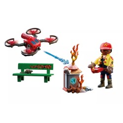 Playmobil - Drone de pompiers avec flèches d'eau