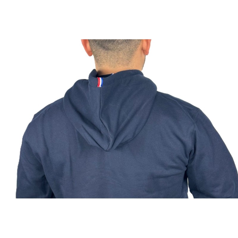 Sweat-shirt marine ruban tricolore